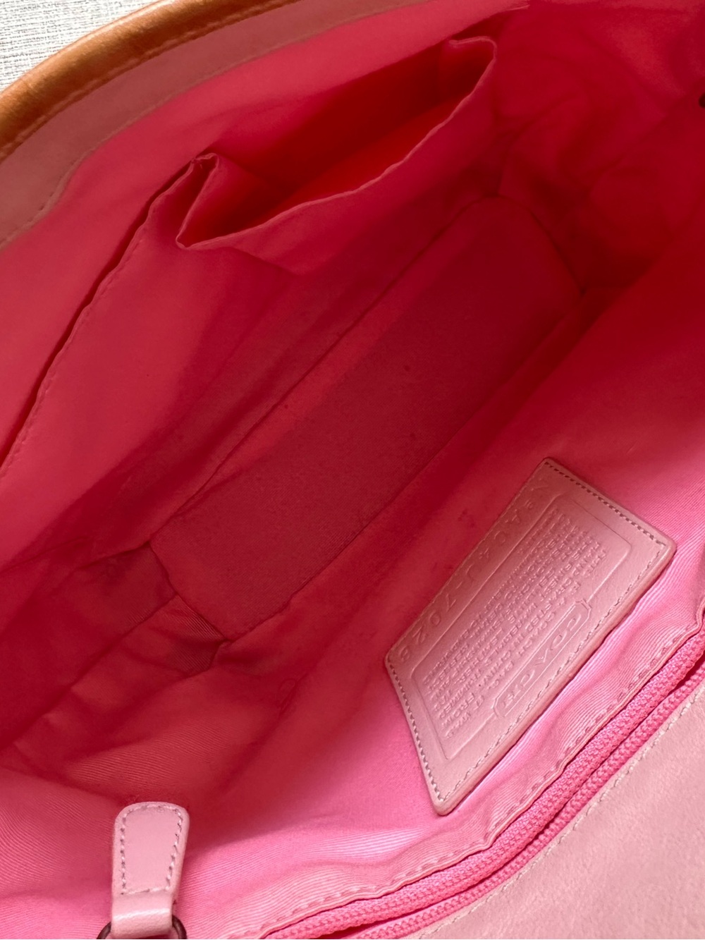 Rare Y2K Coach Pink Signature Optic C Hampton Clip Hobo - Picture 11 of 17